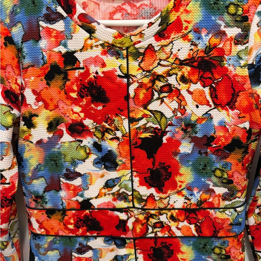 Sonnet James Floral Multicolor Knit Sheath Dress - Women - Picture 3 of 7
